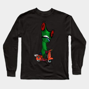 frog on a scooter Long Sleeve T-Shirt